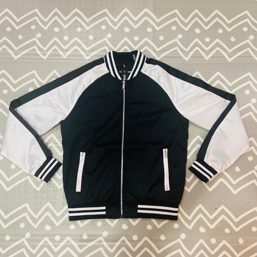 Karl Lagerfeld satin bomber jacket